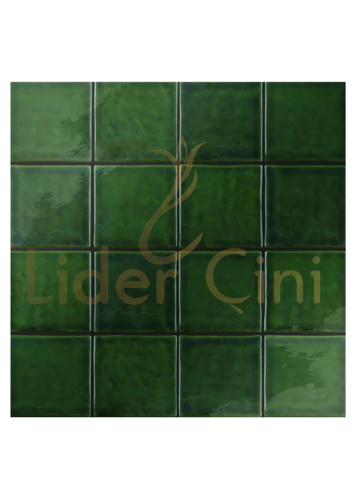 10x10 Seramik - 01- 10x10 Seramik Karo Dalgalı Yeşil