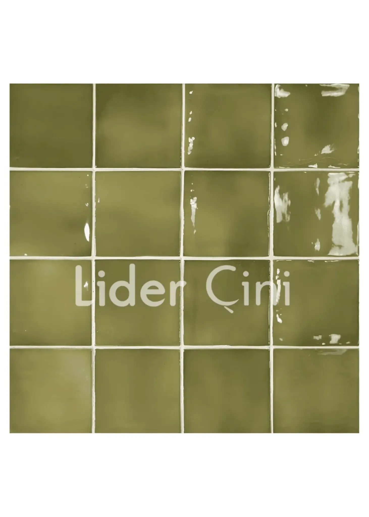 10x10 Seramik - 11- Yağ Yeşil 10x10 Çini Karo