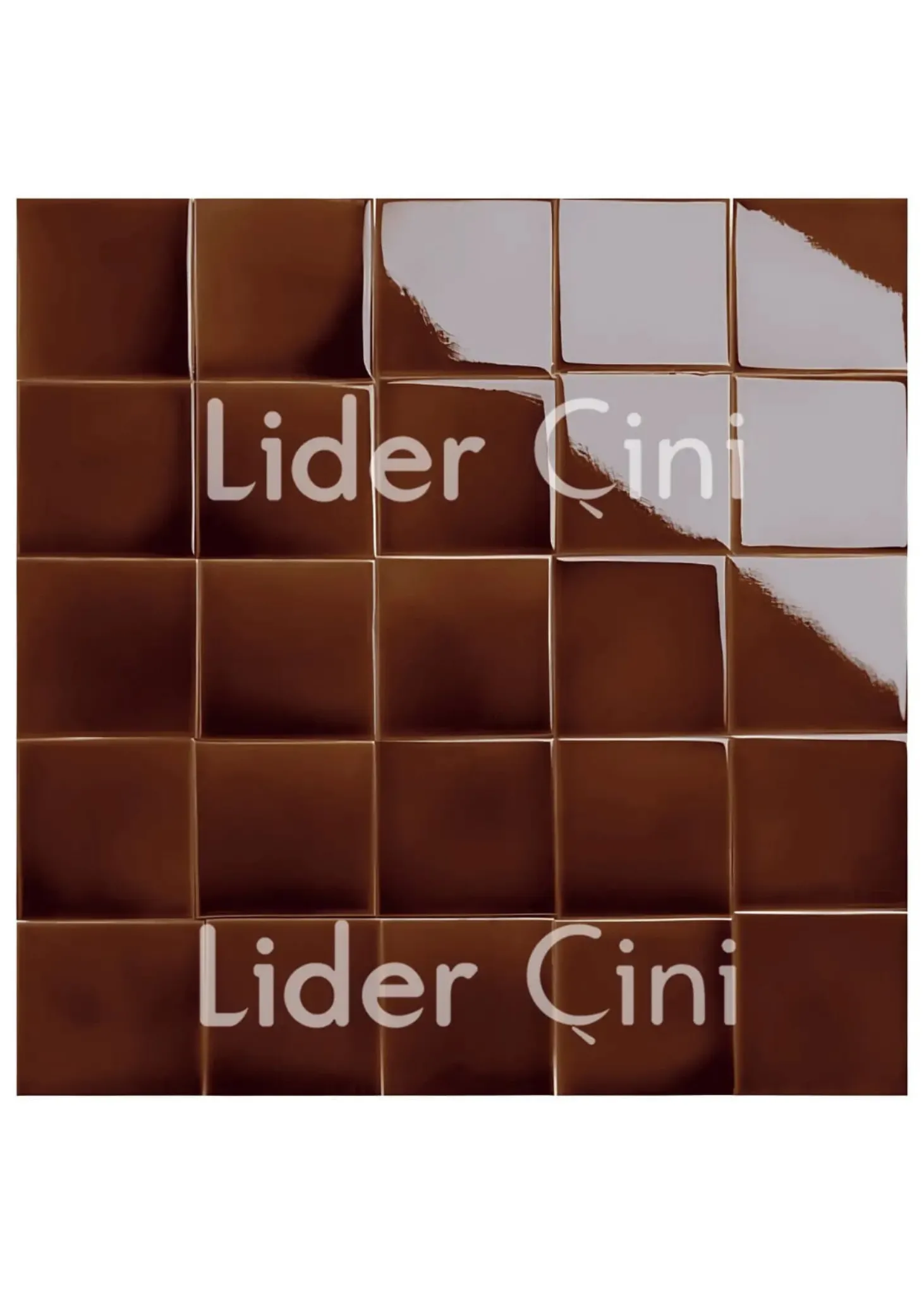 10x10 Seramik - 12- 10x10 Çini Seramik El yapımı Kahve