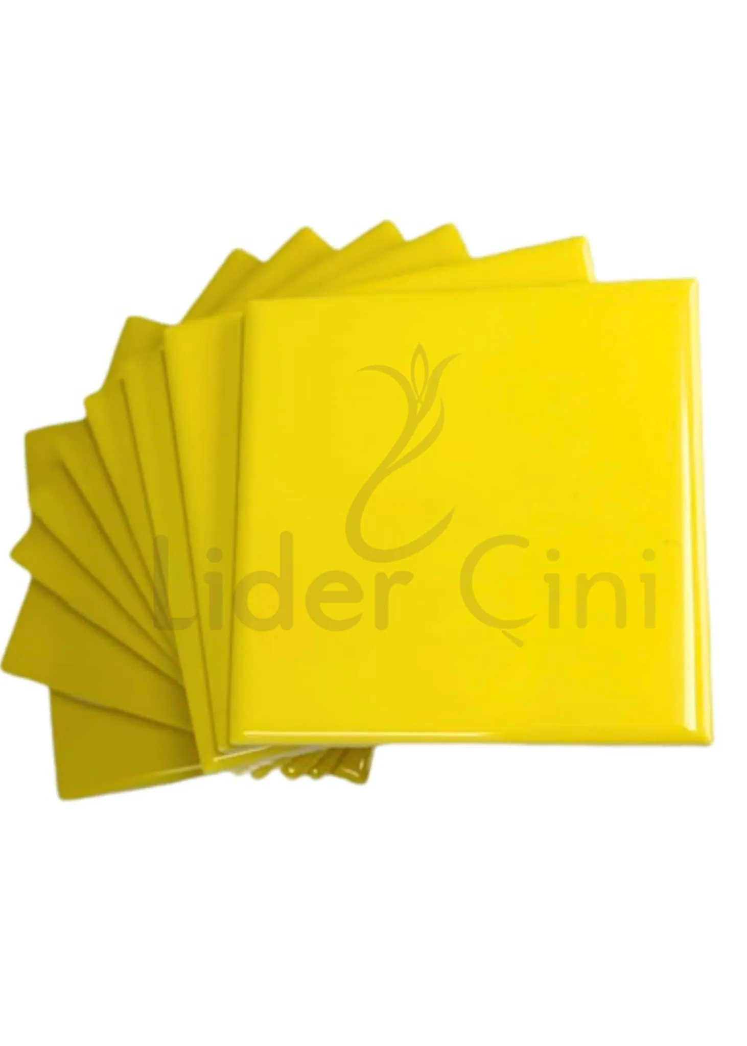 10x10 Seramik - 22- 10x10 Çini Desenli Karo Sarı