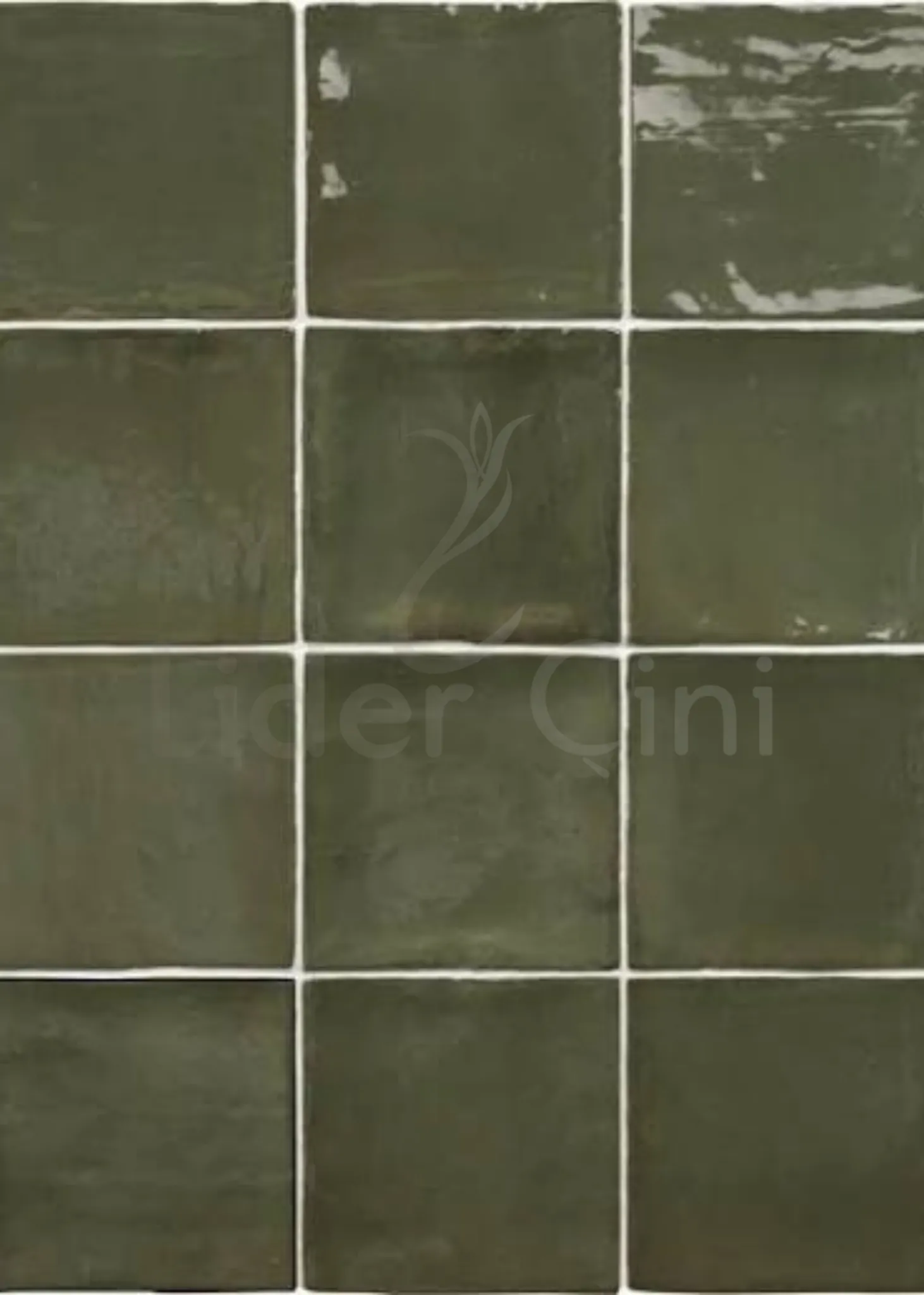 10x10 Seramik - 27 - Kare Seramik Modelleri Yosun Yeşil