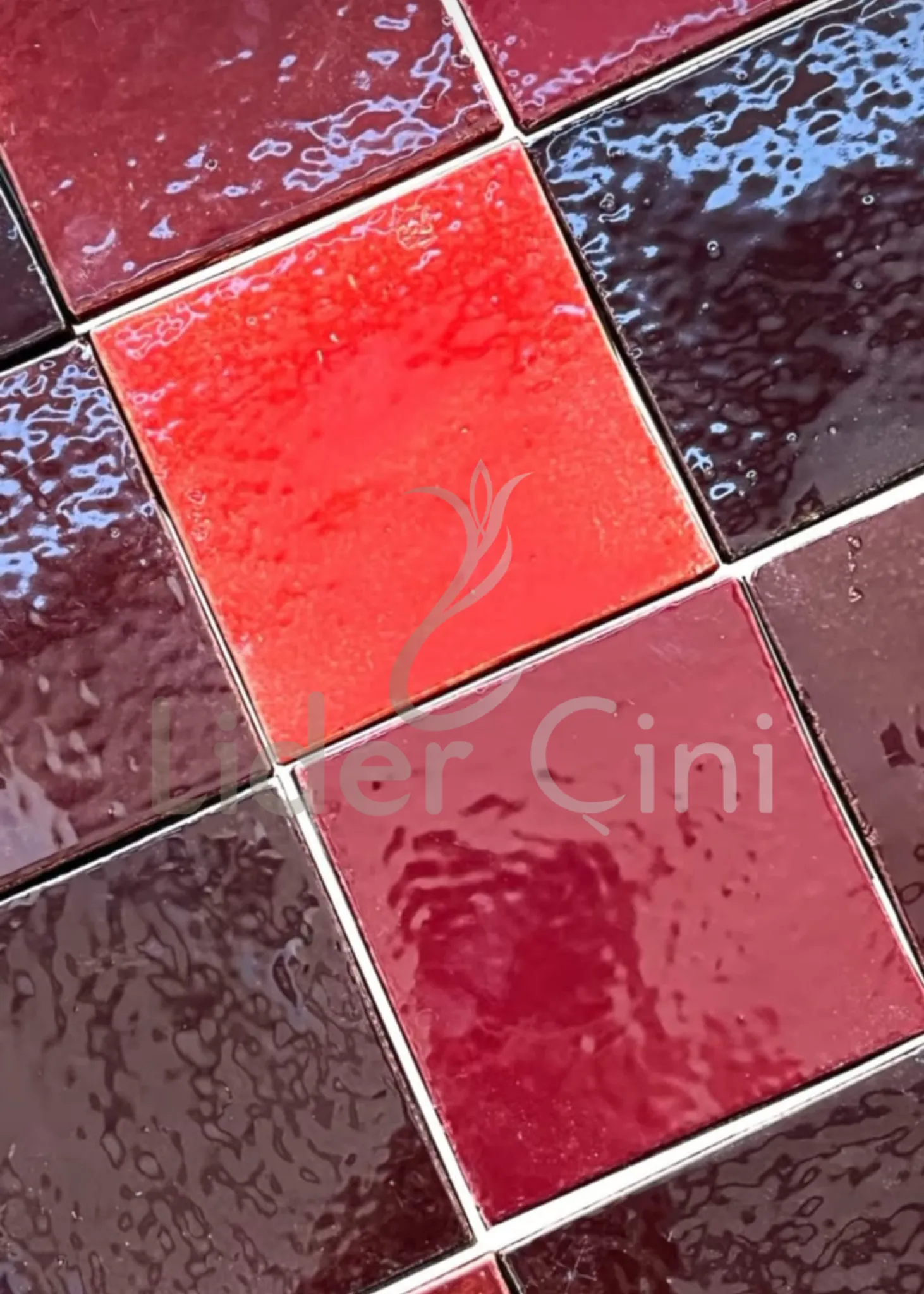 10x10 Seramik - 44, 10x10 Bordo Çini Fayans Modelleri