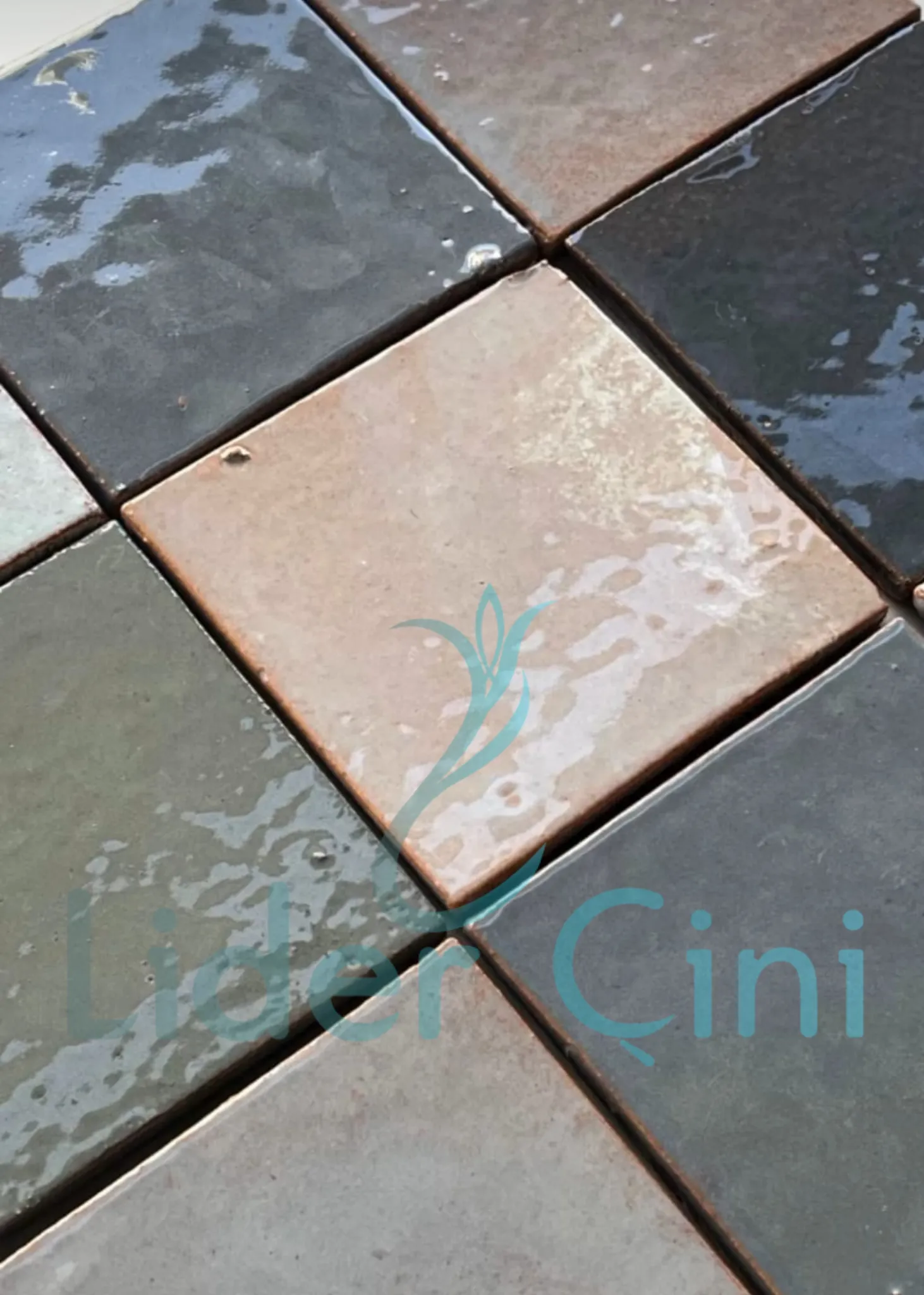 10x10 Seramik - 45 - 10x10 Çini Karo Açık Pembe