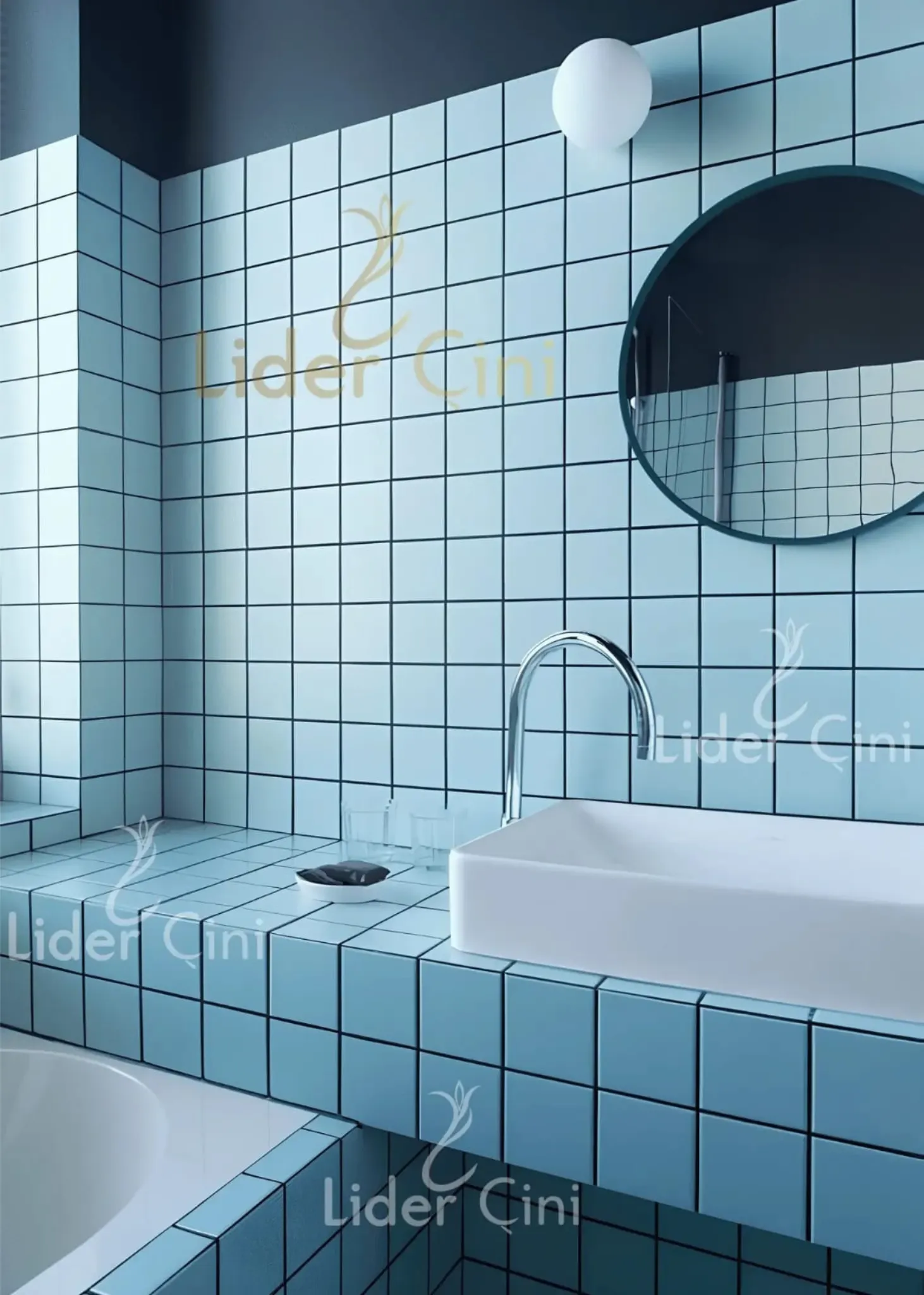 10x10 Seramik - 57 - Mavi Seramik 10x10