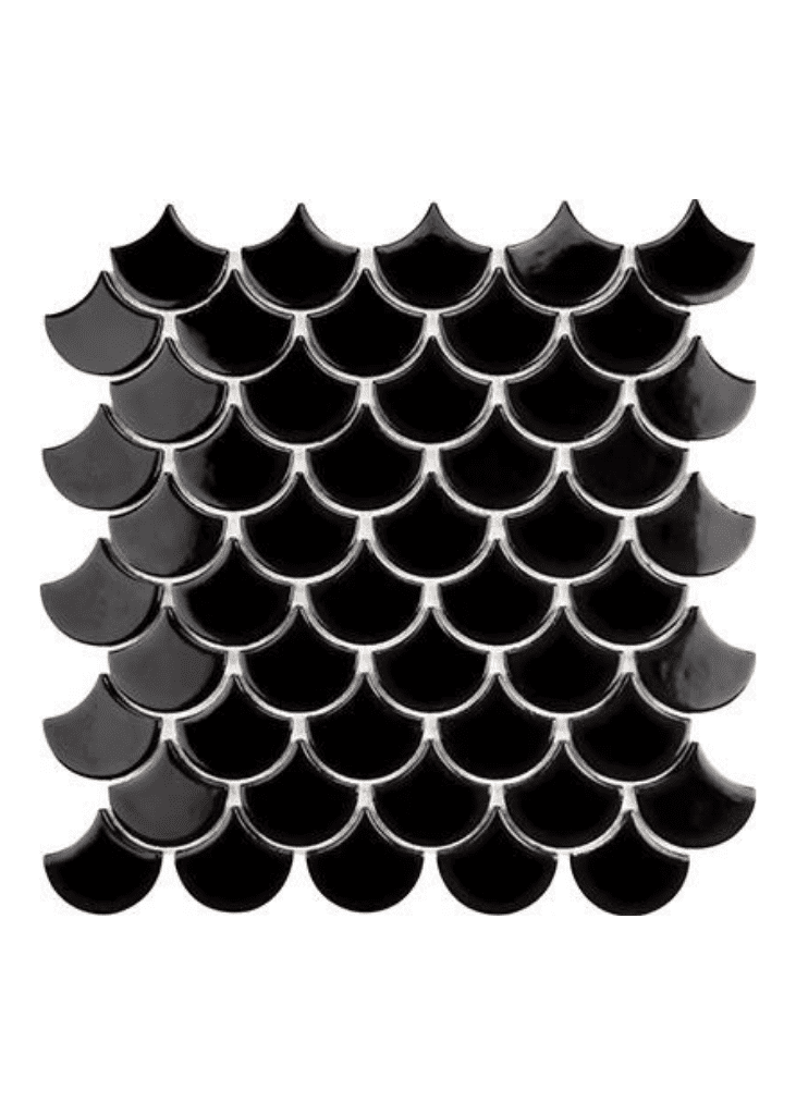 Fileli Balık Pulu Seramik Porselen Siyah-19- İç Dizayn Cafe Tasarım, Pastane Dizayn Dekorasyon