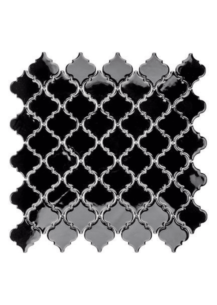 Fileli Arabesk Siyah Seramik Porselen-20- Banyo Tasarımları, Hamam Çini Seramik