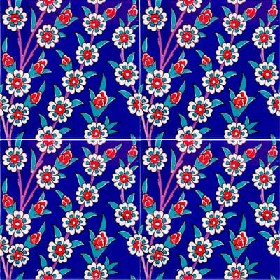 20x20 Çini Karolar-29, Lider Çini, Kobalt Hayat Ağacı Çini,  20x20 Çini, 20x20 Çini Seramik