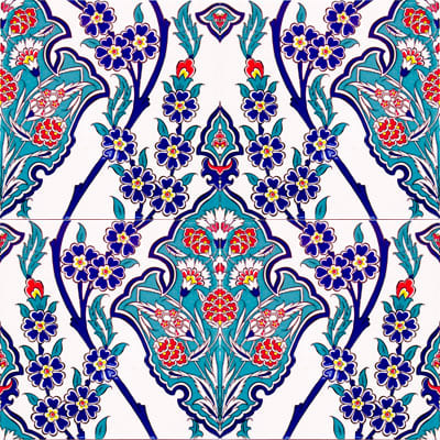 20x20 Çini Karolar-63, Lider Çini, Çini Karo, Kütahya Cami Çinileri, Cami Çini, 