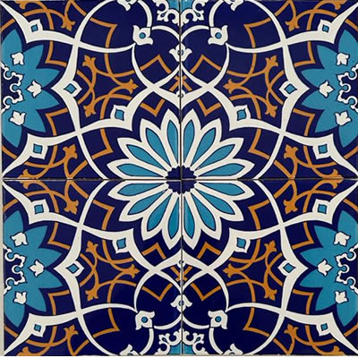 20x20 Çini Karolar-50, Lider Çini, Sarmaşık Çini Karo Seramik, Kütahya Çinileri, İznik Cami Çinileri