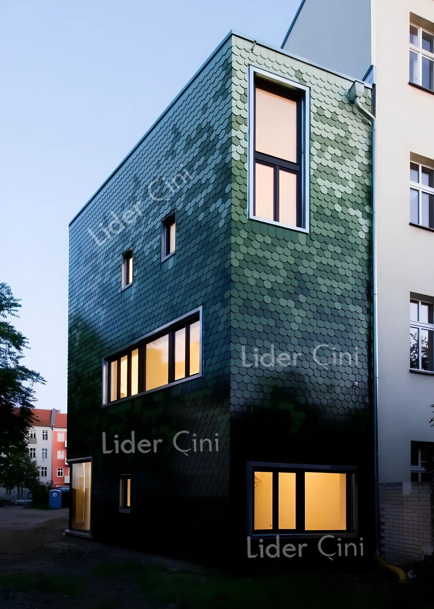 Otel/Cafe Seramikleri -14, Balık Pulu Dış Seramik Kaplama, Dış Seramik Balık Pulu Seramik Modelleri