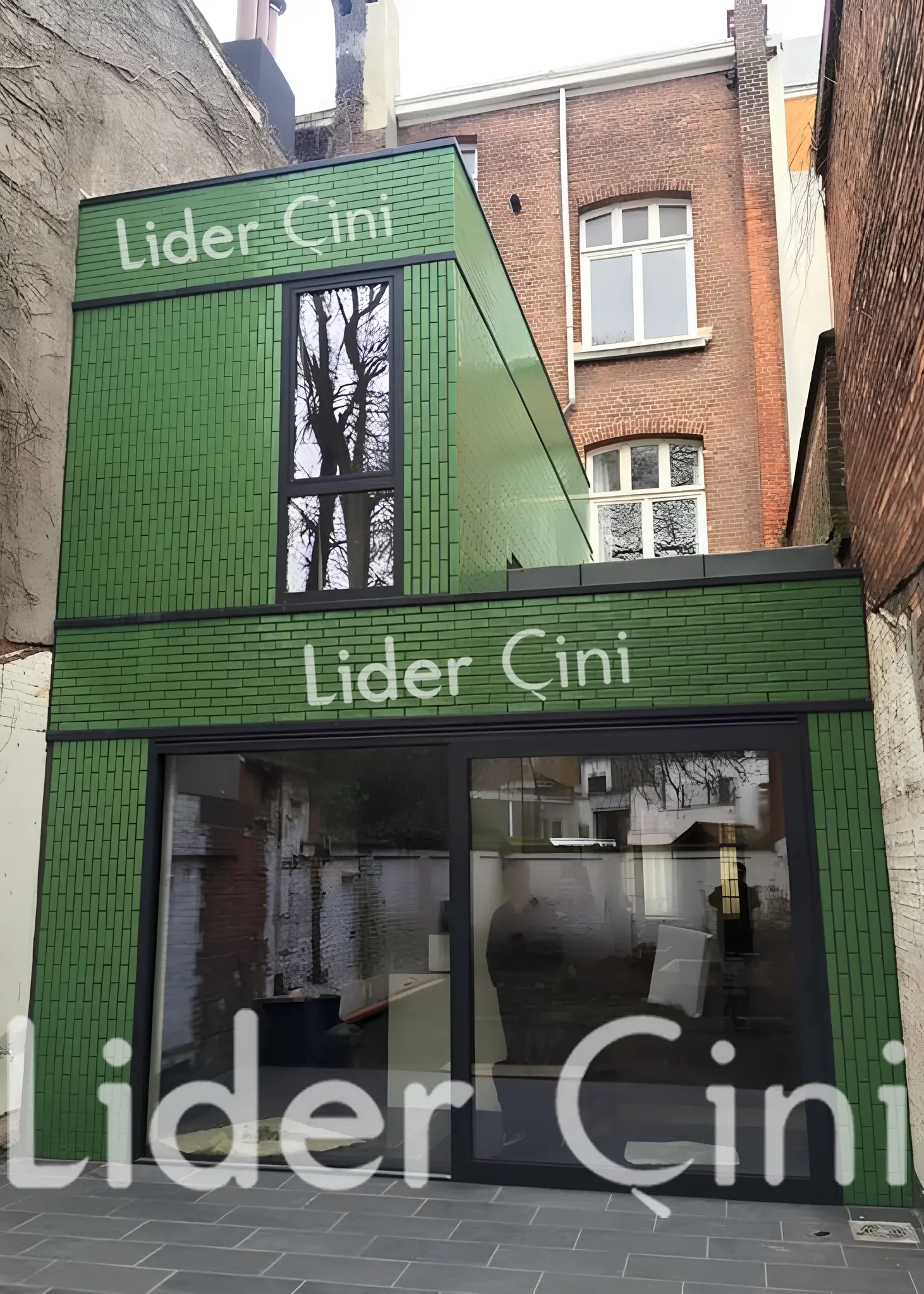 Otel/Cafe Seramikleri -21, Yeşil Seramik Dış Cephe Uygulama, Modern Mimariye Uygun Seramik Kaplama Çözümleri