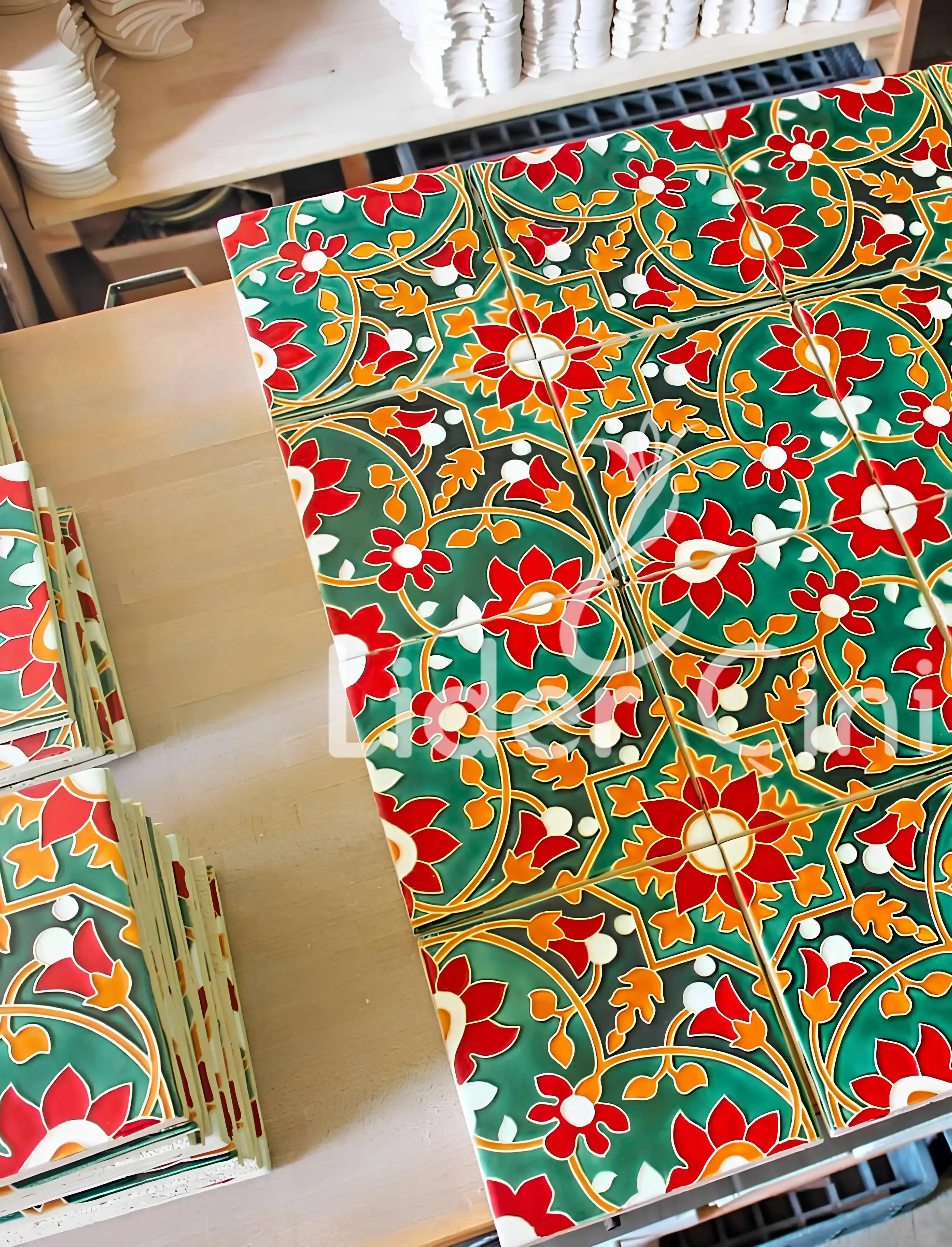 El Yapımı Seramik-38- Geometri Desen El Yapımı Seramik