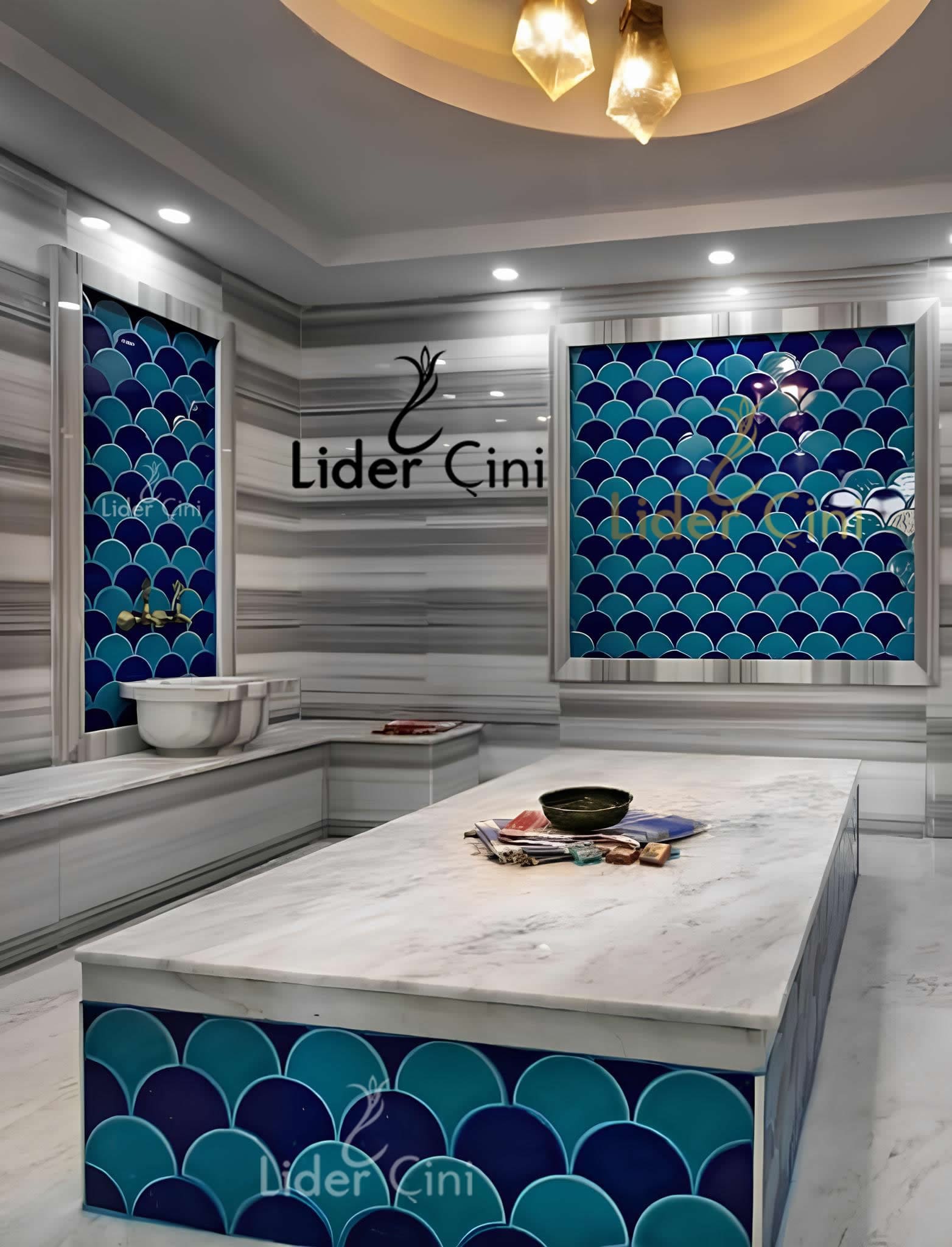 Hamam Çinileri-19, Lider Çini, 60x120 Hamam Çini Balık Pulu Modeli, Balık Pulu hamam çinileri, Türk Hamam Çinileri, Hamam Banyo Çinileri, Hamam Kurnası Çini Panoları