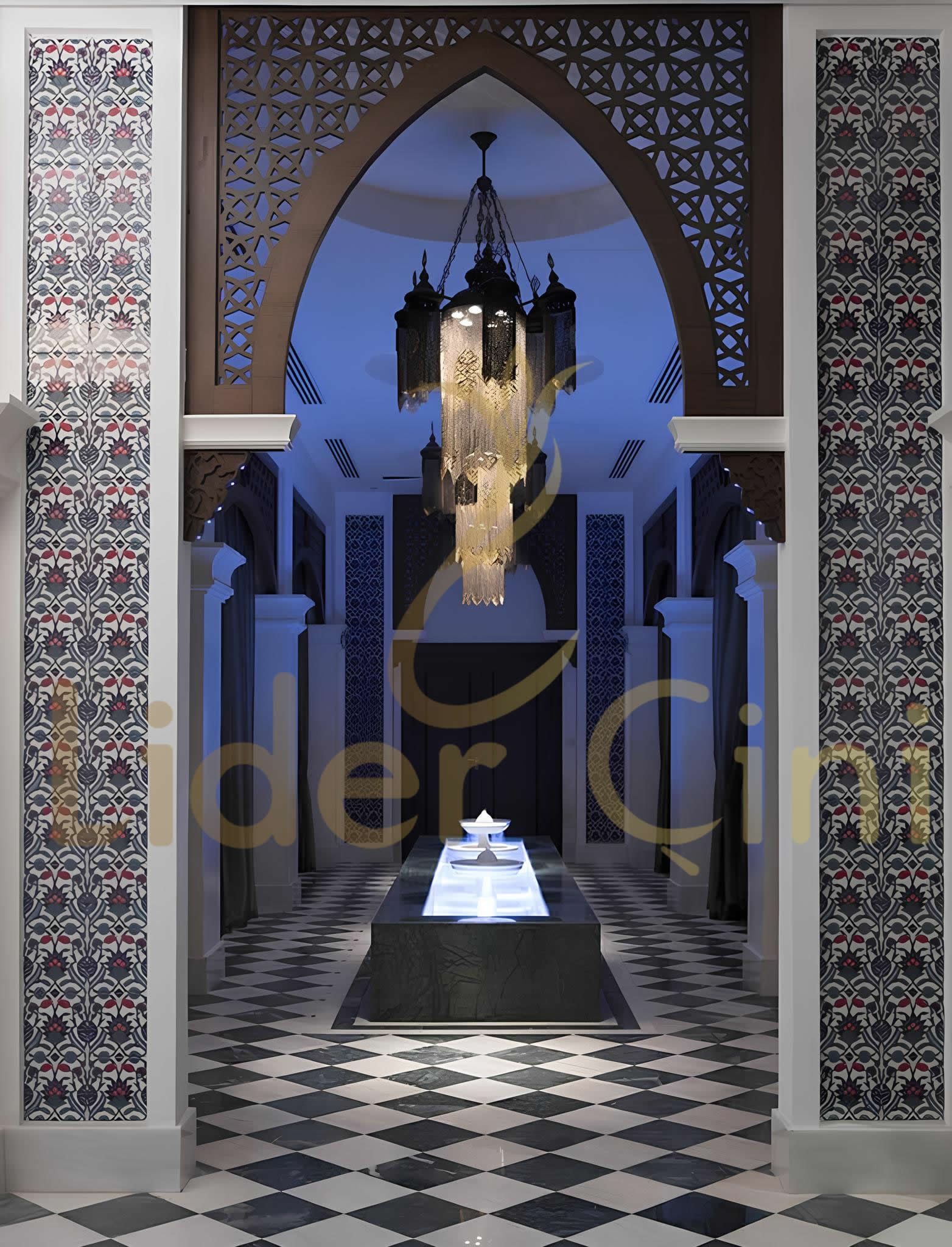 Hamam Çinileri-28, Lider Çini, Hamam Proje, Hamam Tasarım, Hamam Dekor Panoları, Mimari Hamam Projeleri