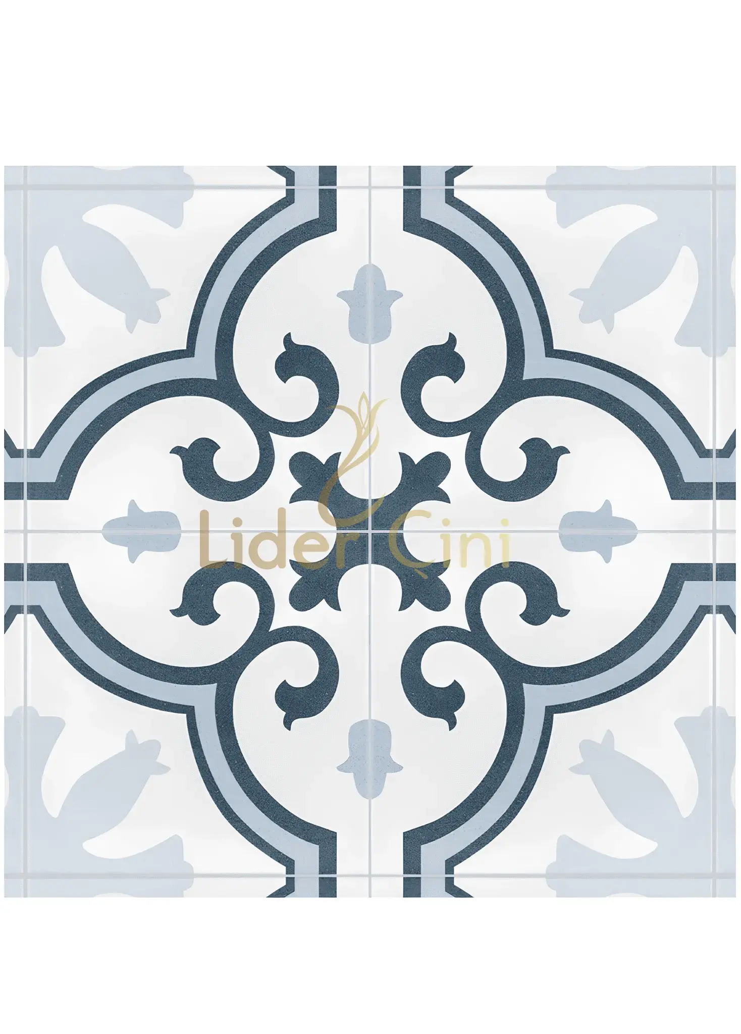 Desenli Yer Karoları-23, Çini Seramik Yer Karosu