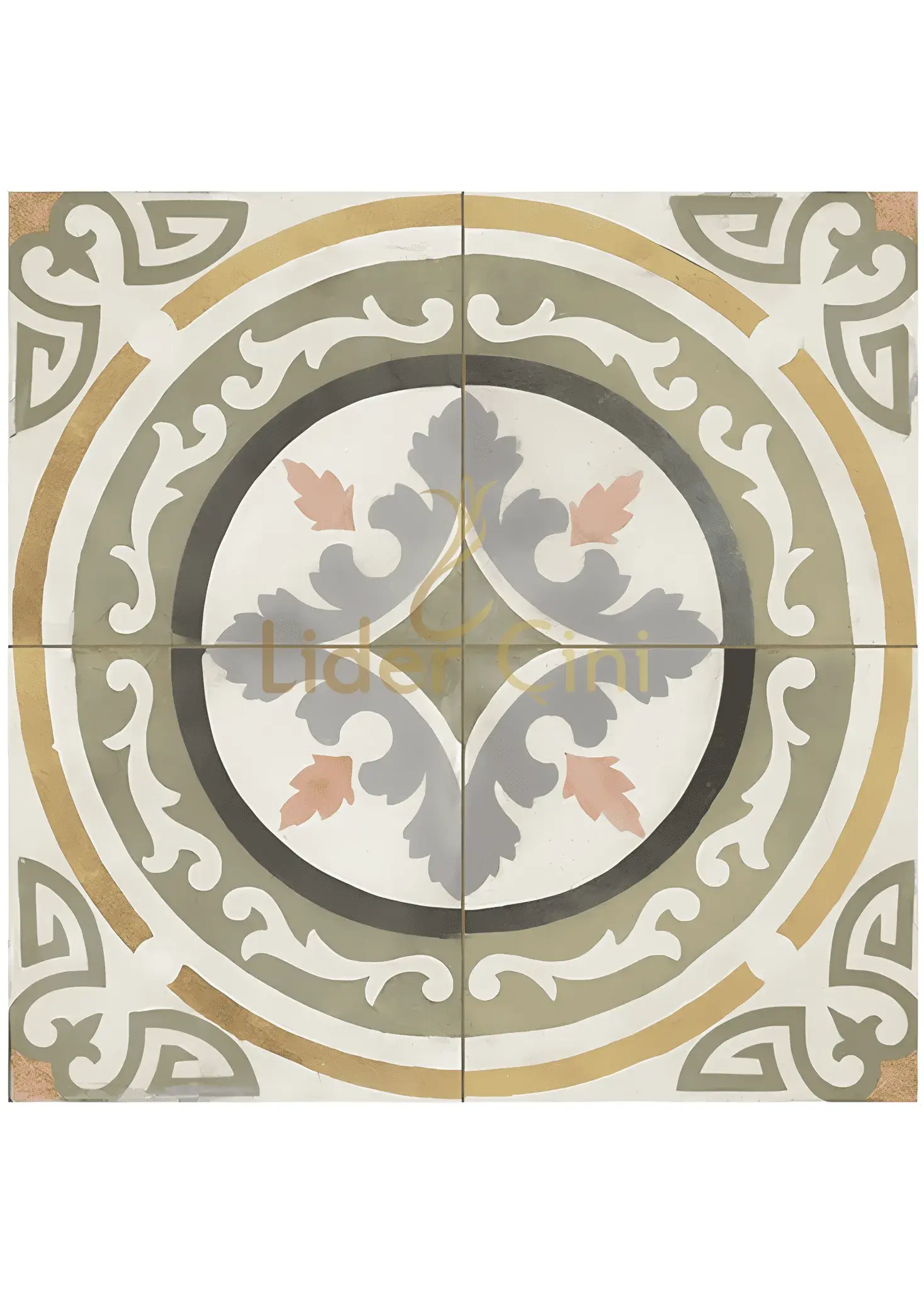 Desenli Yer Karoları-25, Çini Desenli Yer Karo