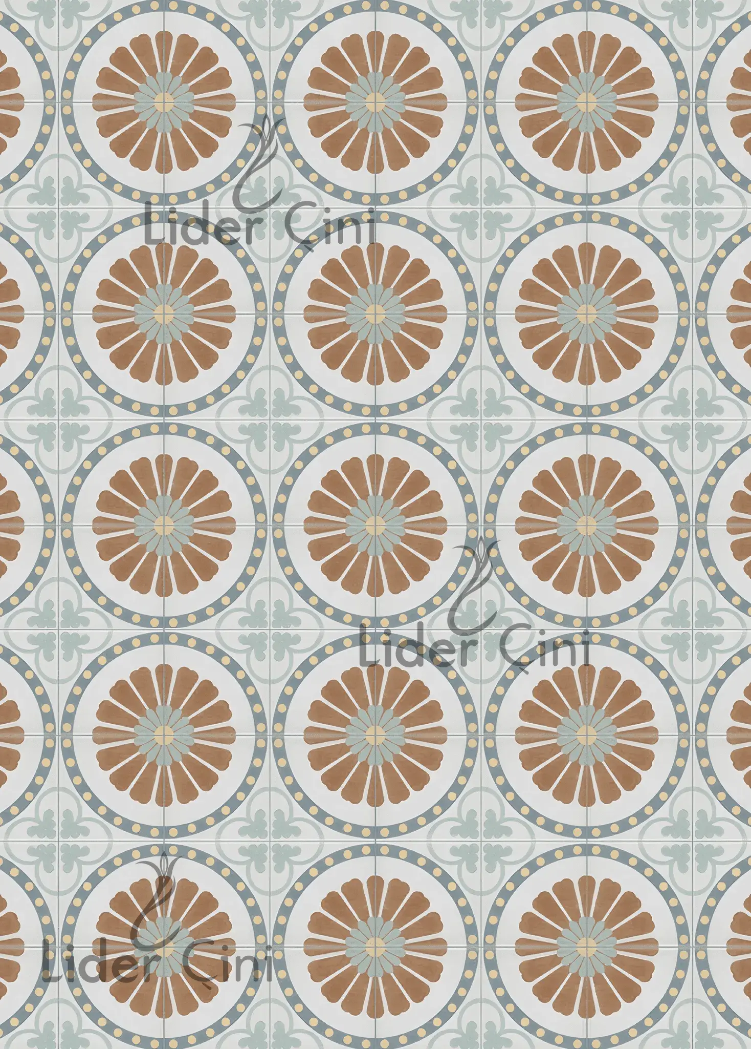 Desenli Yer Karoları-26, Çini Seramik Fayans, Lider Çini Seramik