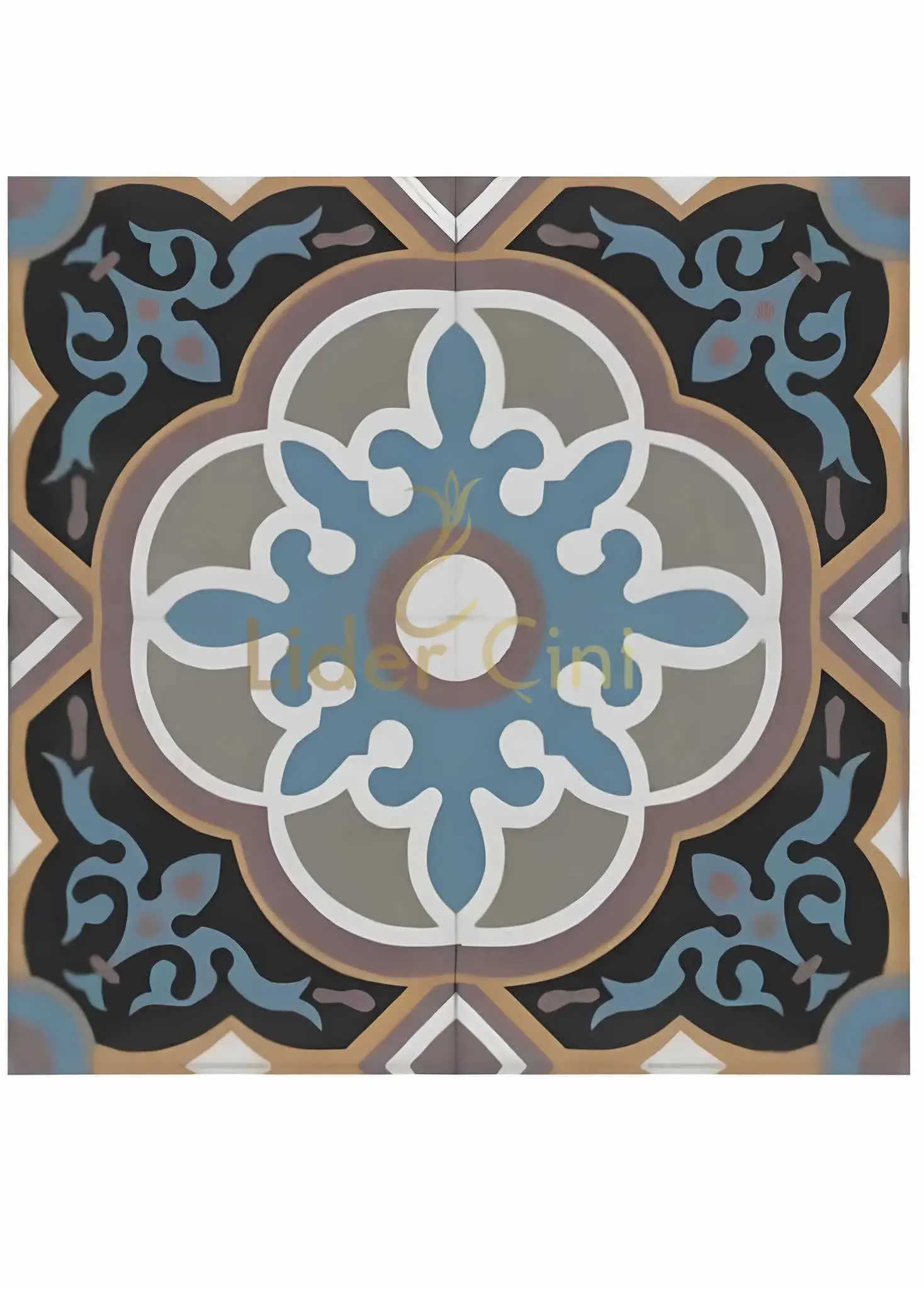 Desenli Yer Karoları-35, Çini Desenli Karolar