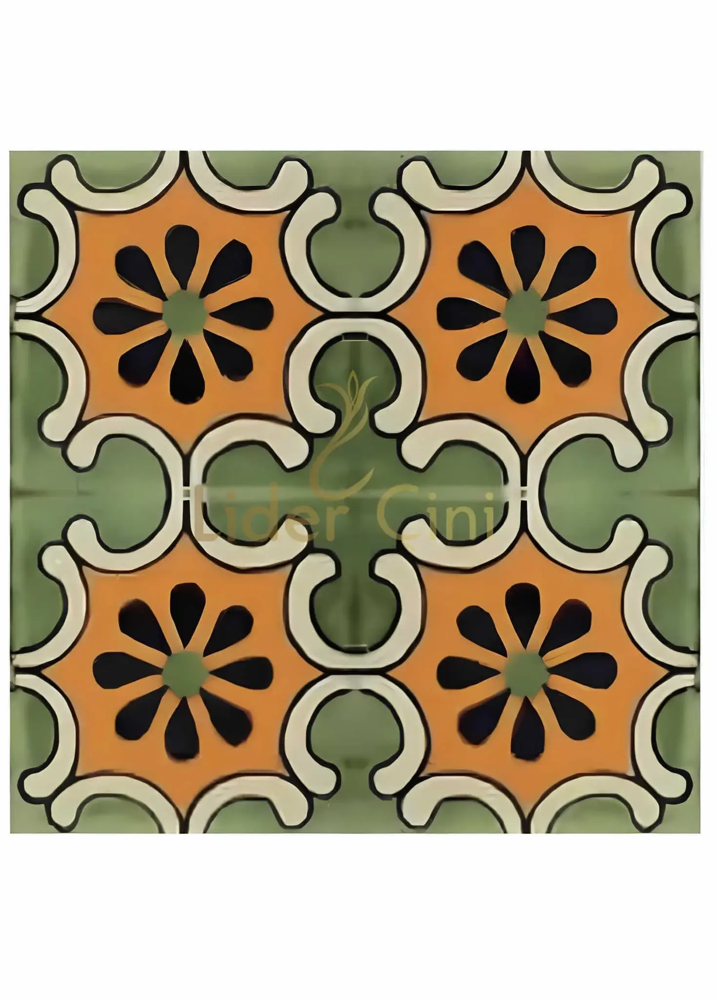 Desenli Yer Karoları-37, Çini Desenli Seramik