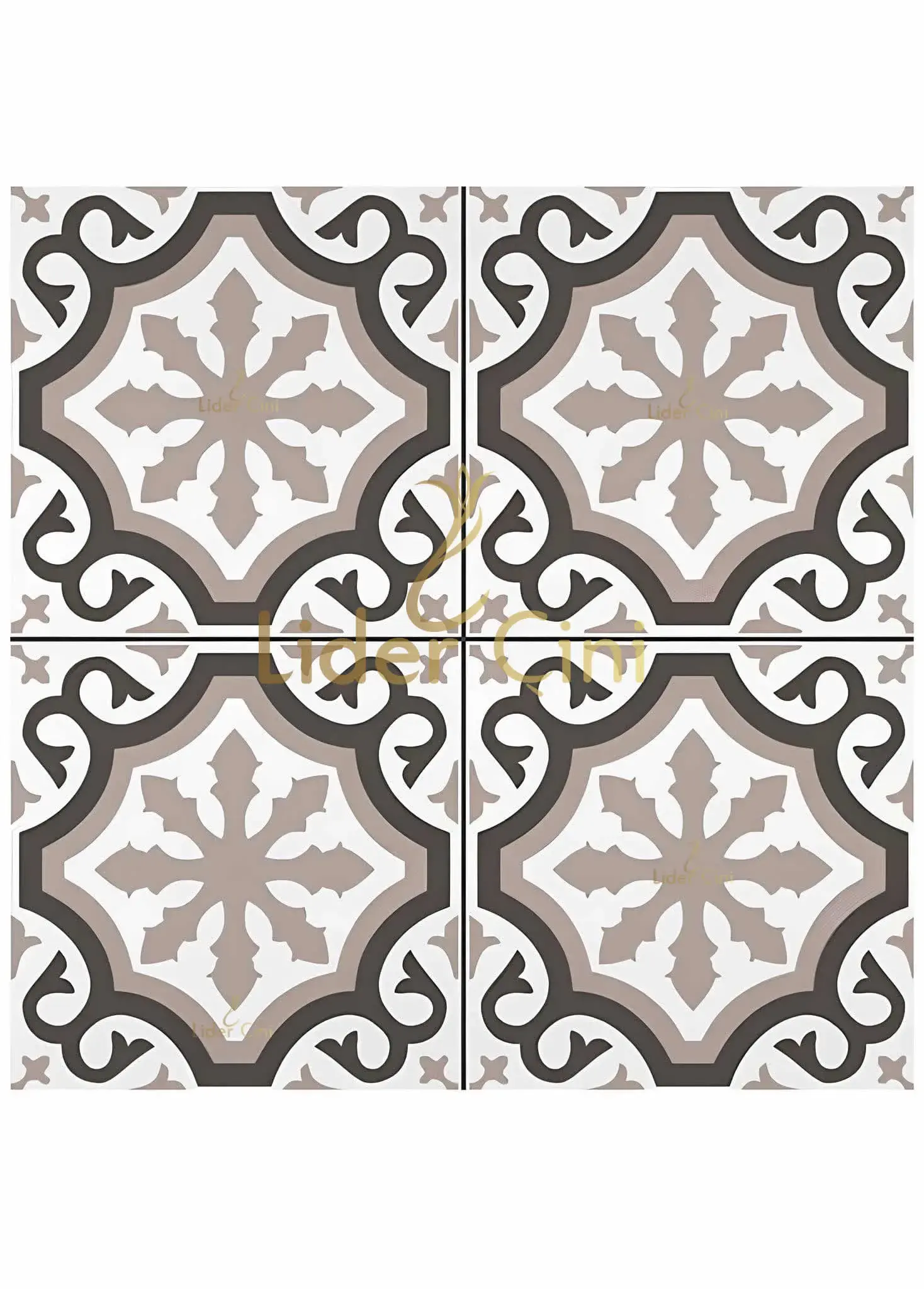 Desenli Yer Karoları-48, Otel Seramik Modelleri Acık Kahve Renk